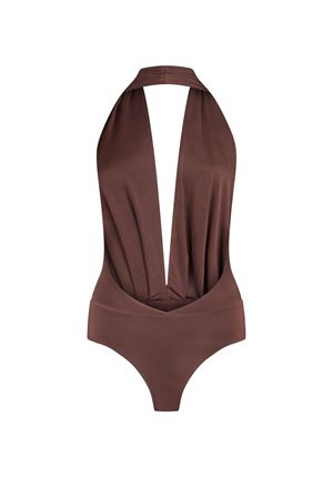 Body con scollo profondo a V THE ANDAMANE | TM190765ATJP142DARKBROWN